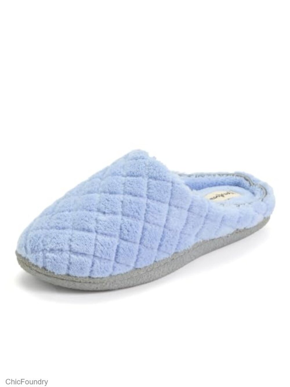 Dearfoams Leslie Terry Clog Slippers Memory Foam Wide Width